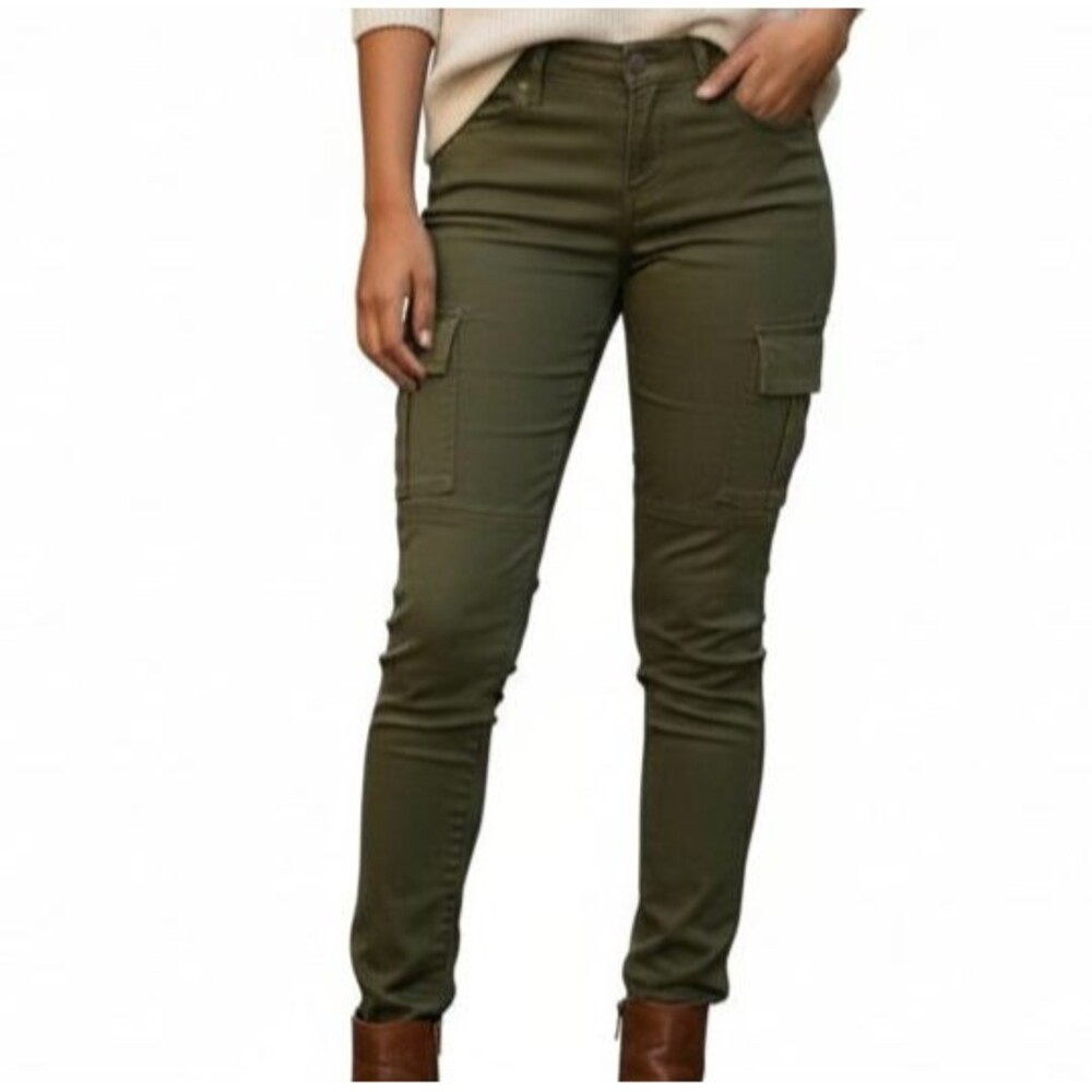 prAna Cargo MEME Skinny Pant Women 6 Army Green Gorpcore Outdoor Hiking